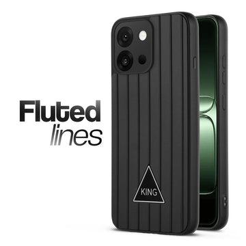 Glossy Matte Line Texture Back Cover for OnePlus 13s 5G
