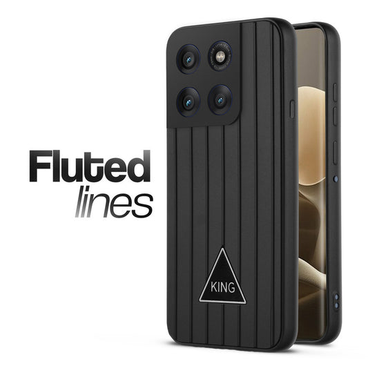 Glossy Matte Line Texture Back Cover for Motorola Moto Edge 60 Pro 5G