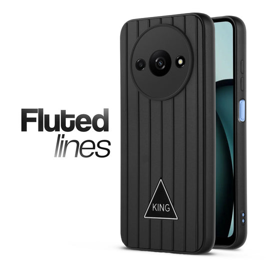 Glossy Matte Line Texture Back Cover for Redmi A3 2024