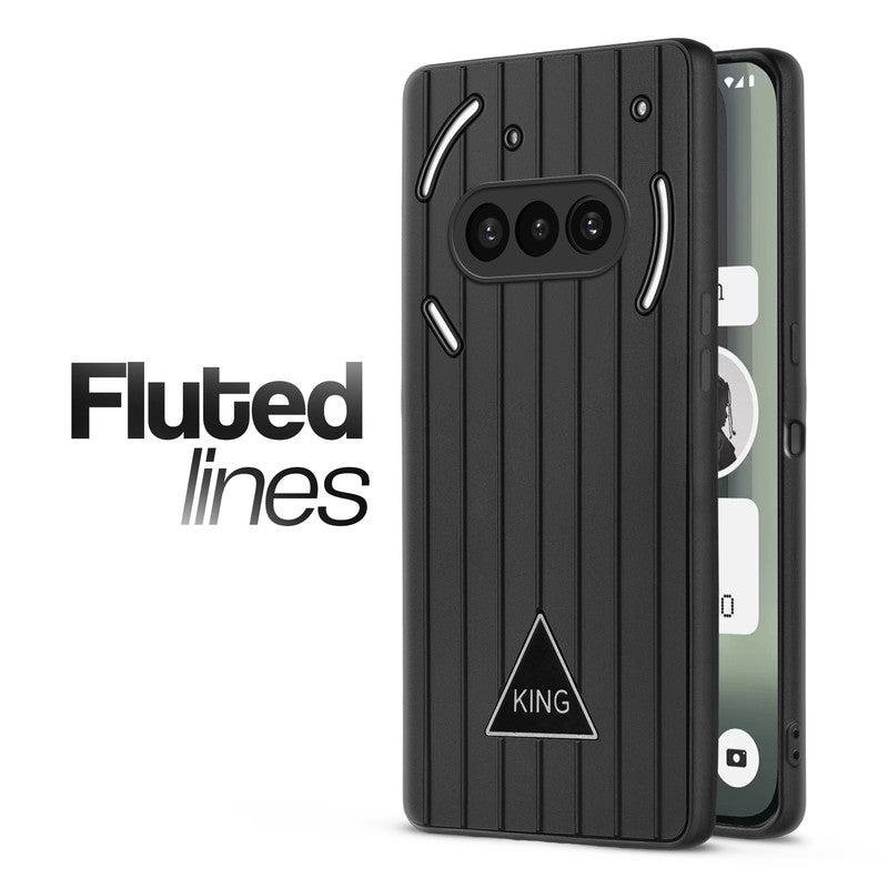 Glossy Matte Line Texture Back Cover for Nothing Phone 3A 5G