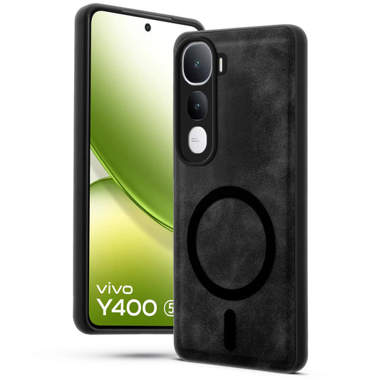 Cushion Grip Leather Case for Vivo Y400 5G