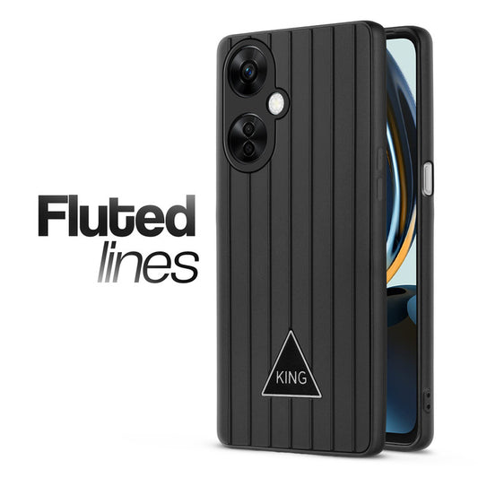 Glossy Matte Line Texture Back Cover for OnePlus Nord CE 3 Lite 5G