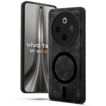 Cushion Grip Leather Case for Vivo T4 5G