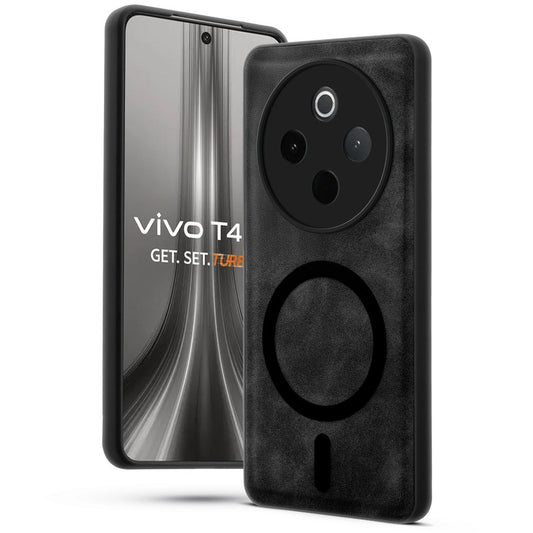 Cushion Grip Leather Case for Vivo T4 5G