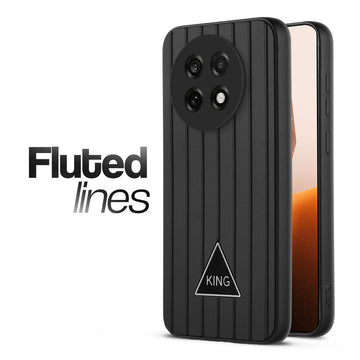 Glossy Matte Line Texture Back Cover for OnePlus 13R 5G