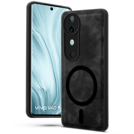 Cushion Grip Leather Case for Vivo V40 5G