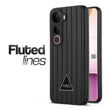 Glossy Matte Line Texture Back Cover for Vivo Y400 Pro 5G