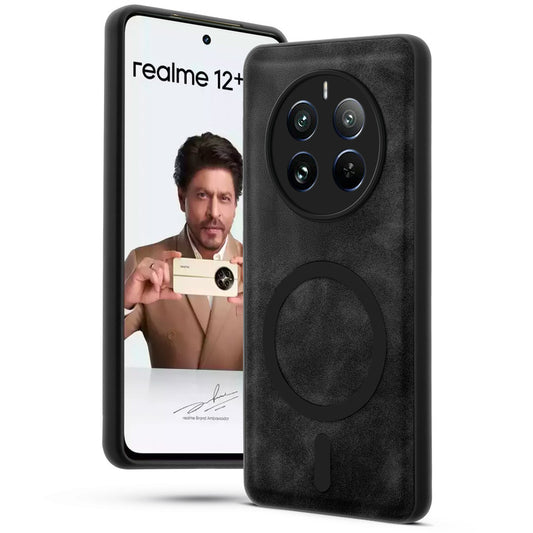 Cushion Grip Leather Case for Realme 12 Plus 5G
