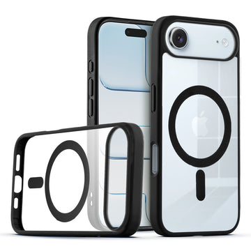 Wireless Charging Support Compatible Transparent Back with Soft Silicone Edge Back Cover For Apple iPhone 17 Air
