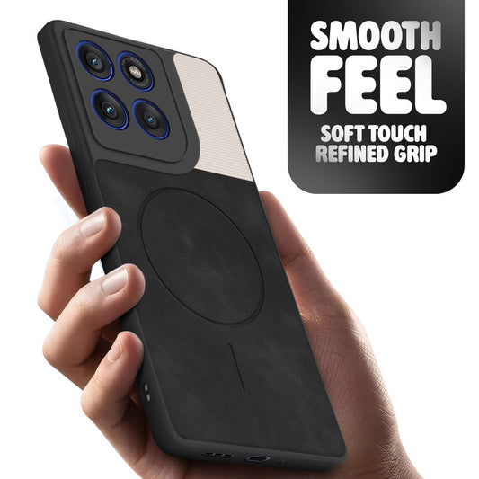 Hybrid PU Leather Matte Cover for Motorola Moto Edge 60 Pro 5G