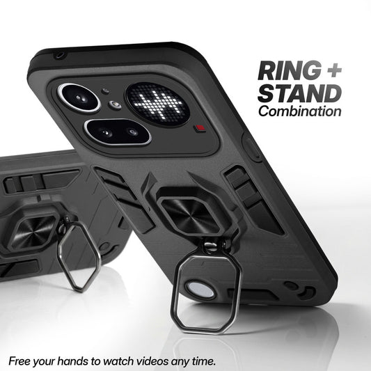 Nothing Phone 4A Pro 5G case with foldable ring stand for hands-free viewing in kickstand position