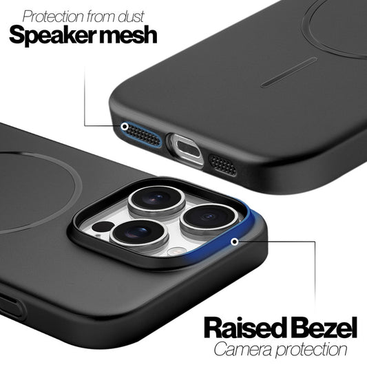 Slim Metallic Texture Wireless Charging MagSafe Case for Apple iPhone 16 Pro