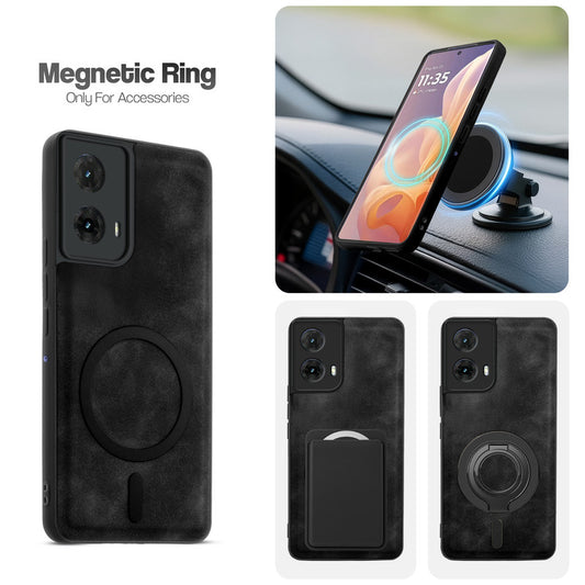 Cushion Grip Leather Case for Motorola Moto G85 5G