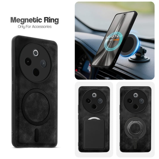 Cushion Grip Leather Case for Vivo T4 5G