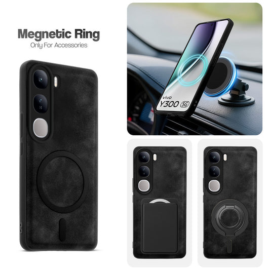 Cushion Grip Leather Case for Vivo Y300 5G