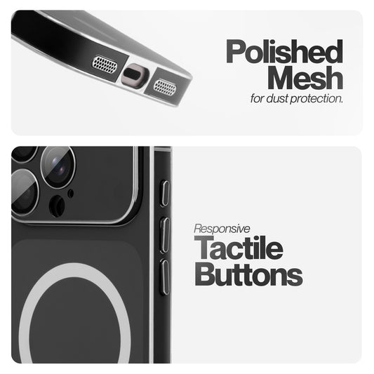 Matte Shine Silver Line Wireless Charging Support Back Cover Case For Apple iPhone 15 Pro Max