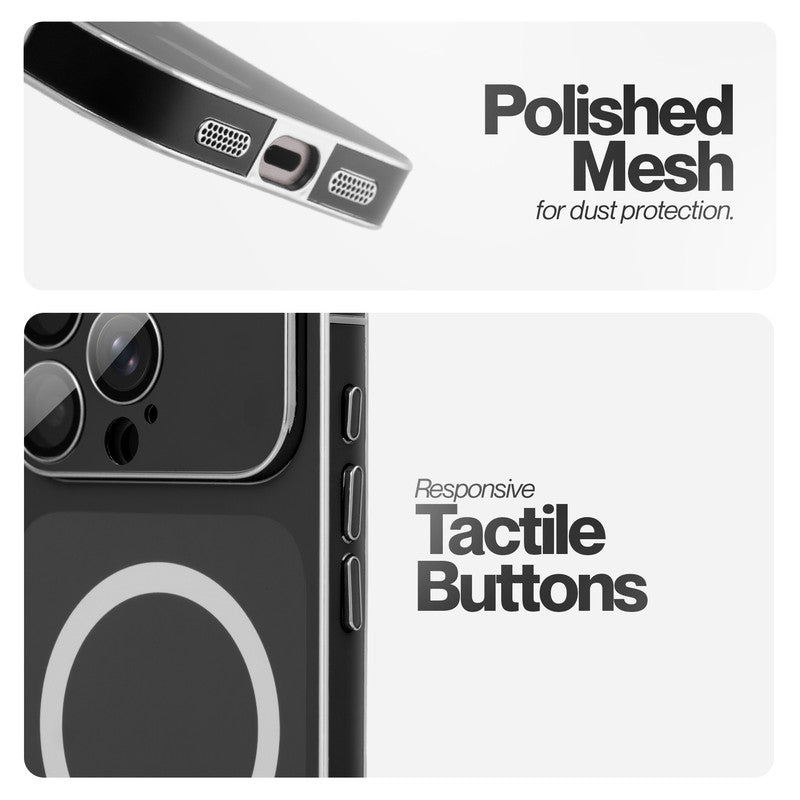 Matte Shine Silver Line Wireless Charging Support Back Cover Case For  Apple iPhone 16 Pro