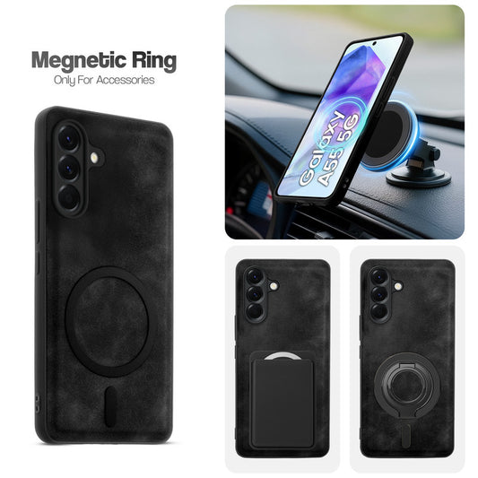 Cushion Grip Leather Case for Samsung A55 5G