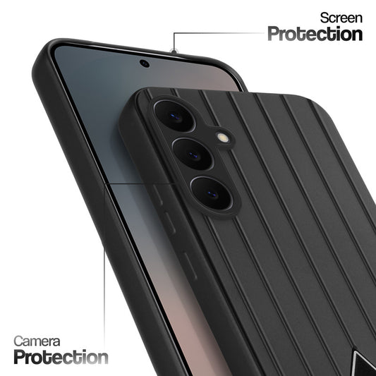 Glossy Matte Line Texture Back Cover for Samsung S25 FE 5G