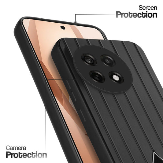 Glossy Matte Line Texture Back Cover for OnePlus 13R 5G