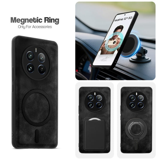 Cushion Grip Leather Case for Realme 12 Plus 5G
