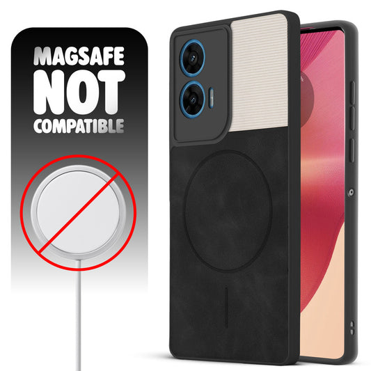 Hybrid PU Leather Matte Cover for Motorola Moto Edge 50 Fusion 5G