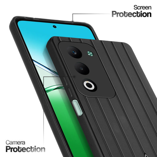 Glossy Matte Line Texture Back Cover for Oppo K13x 5G
