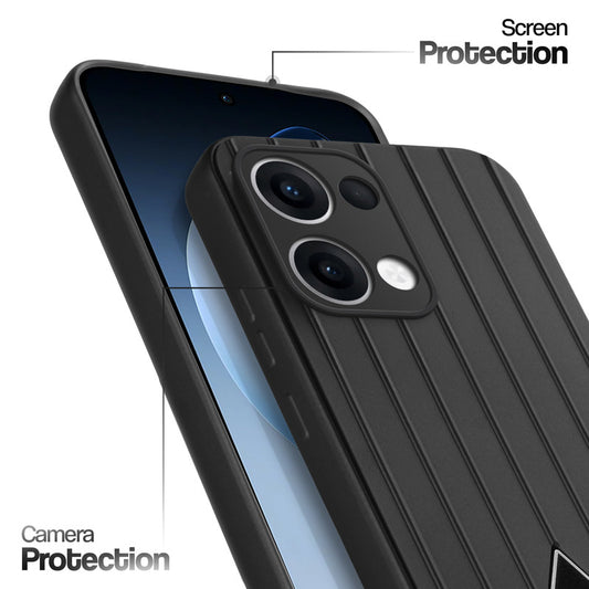 Glossy Matte Line Texture Back Cover for Oppo Reno 13 5G