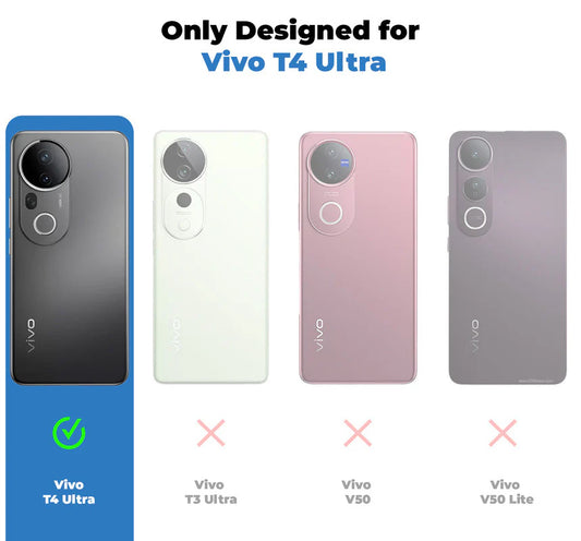 Silicone Grip Clear Case Ring Holder Kickstand For Vivo T4 Ultra 5G