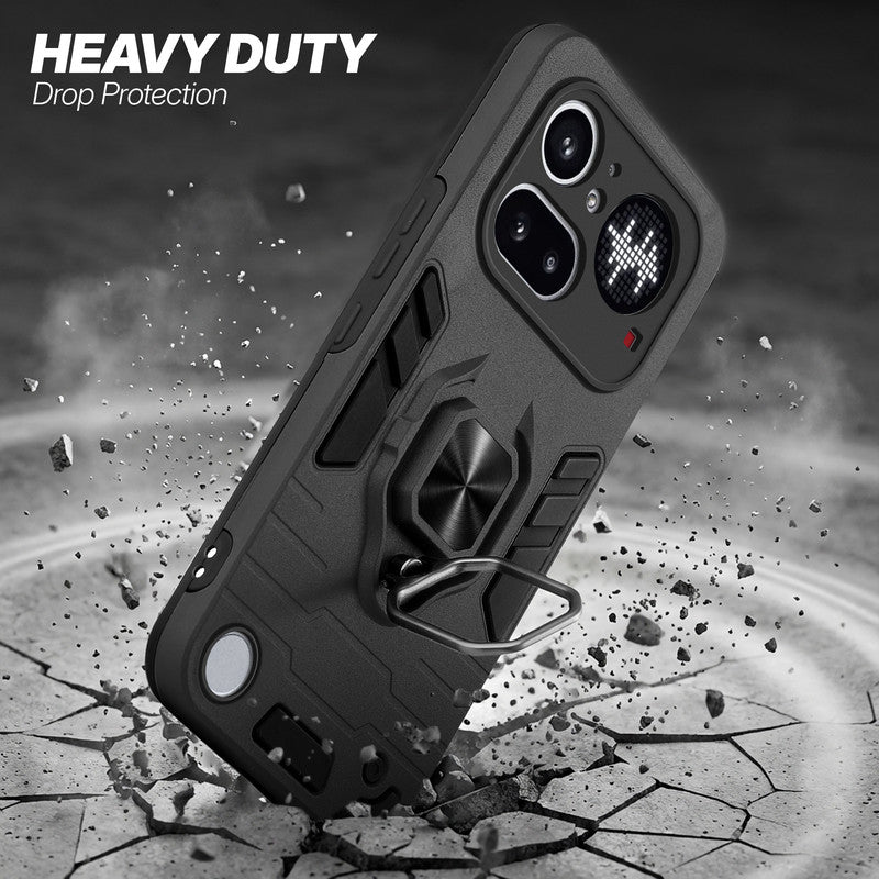 Nothing Phone 4A Pro 5G protective case illustrating impact drop protection with an impact-resistant frame.