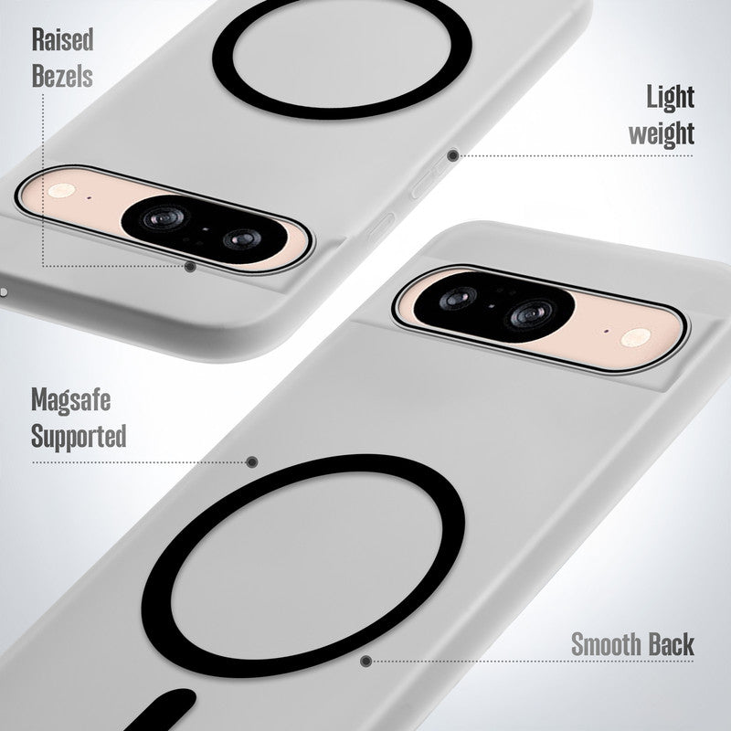 Frosted Sleek Matte Wireless Charging Support Back Cover Case for Google Pixel 8A With Raised Camera Protection