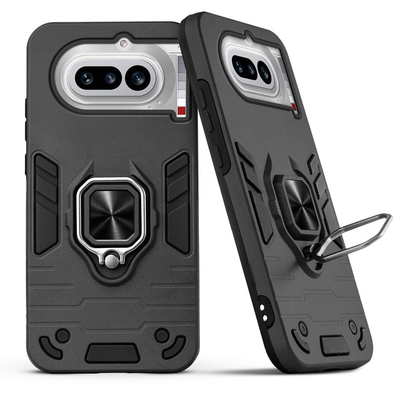 Back view of Nothing Phone 4A 5G case highlighting the built-in rotating metal ring holder
