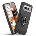 Front and back view of Nothing Phone 4A 5G fitted with a protective case and ring grip