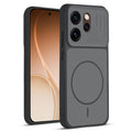 Front and back view of Black protective back cover for Oppo Reno 15 Pro 5G with textured sides, camera guard and slim fit design.