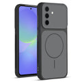 Full protective dual tone Black silicone case for Samsung A56 5G showing front and back design coverage