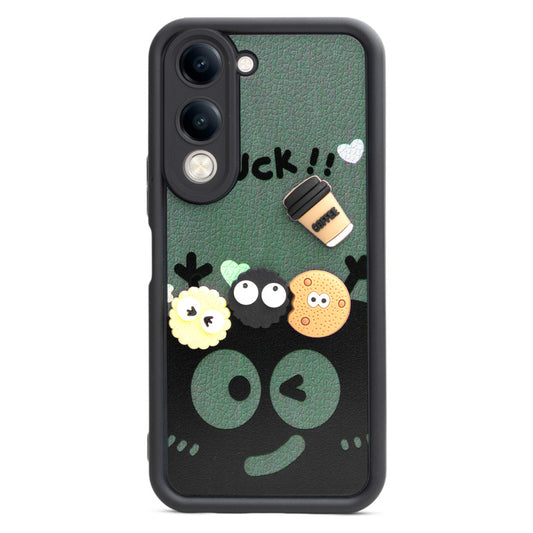 Playful 3D Cartoon Soft Back Case For Vivo Y19e With Camera Protection