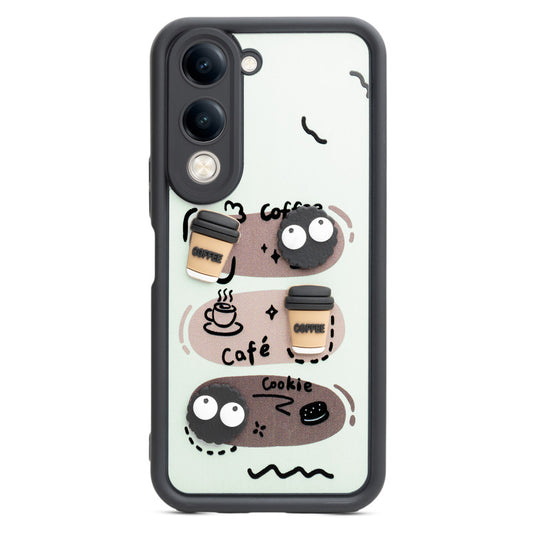 Playful 3D Cartoon Soft Back Case For Vivo Y19e With Camera Protection