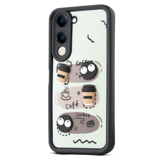 Playful 3D Cartoon Soft Back Case For Vivo Y19e With Camera Protection