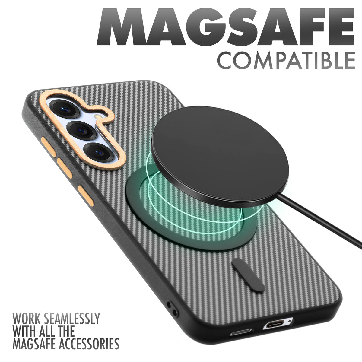 Wireless Charging Support Ready Checks Printed Back Case For Samsung S24 5G with Enhanced Grip