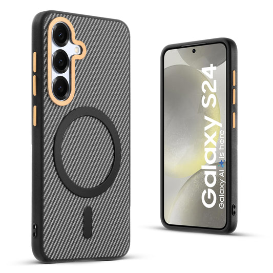 MagSafe Ready Checks Printed Back Case For Samsung S24 5G with Enhanced Grip