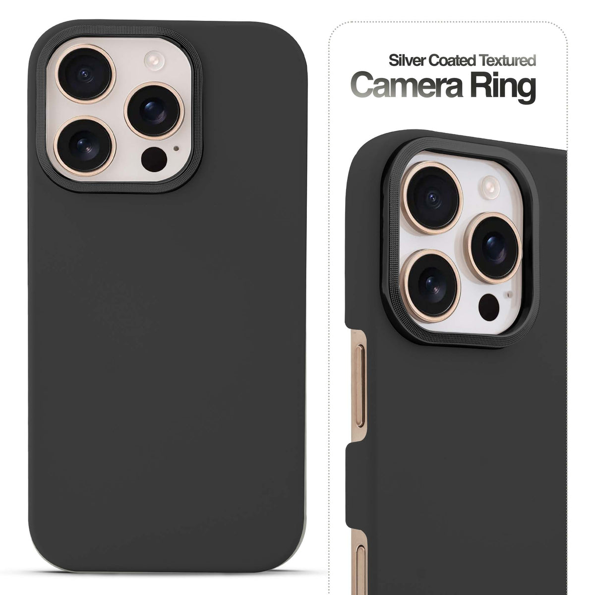 Detachable Ring Matte Case for Apple iPhone 16 Pro