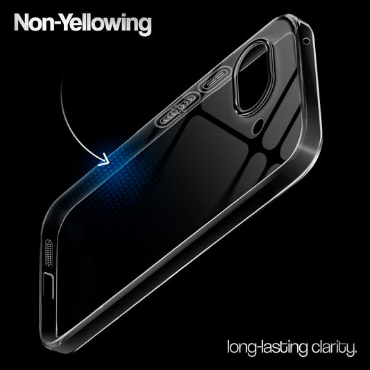 Crystal Clear Anti-Yellow Transparent Back Cover Case With Camera Ring Protection for Google Pixel 9A 5G