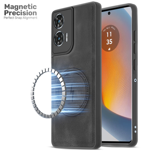 Refined PU Leather Case for Motorola Moto Edge 50 Fusion 5G