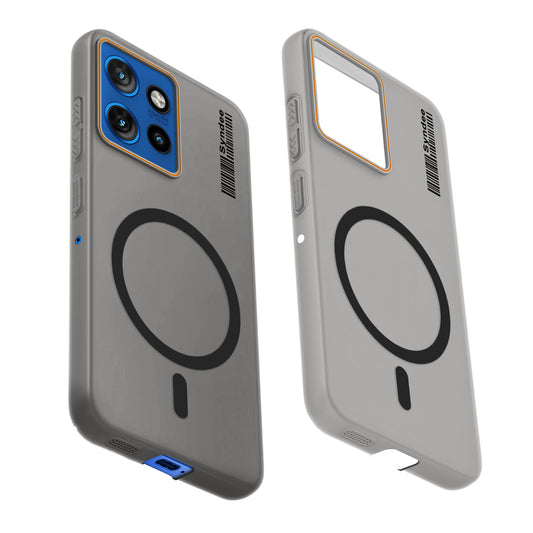 Colourful Frosted Matte Wireless Charging Support Back Cover Case for Motorola Moto Edge 50 Neo 5G With Raised Camera Protection