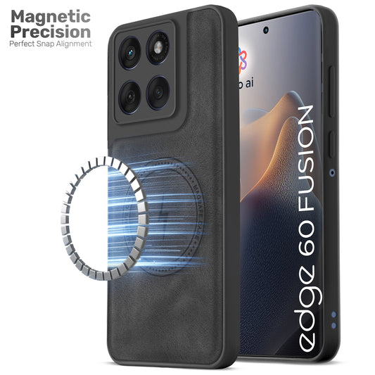 Refined PU Leather Case for Motorola Moto Edge 60 Fusion 5G