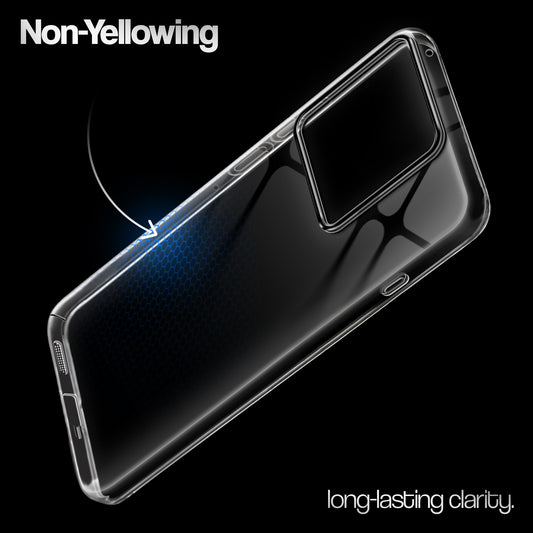 Crystal Clear Anti-Yellow Transparent Back Cover Case With Camera Ring Protection for Motorola Moto Edge 60 Pro 5G
