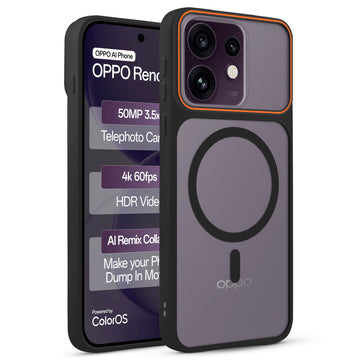 Premium Magnetic Case for Oppo Reno 16 5G with Frosted Back, Soft Silicone Edges & Raised Camera Protection