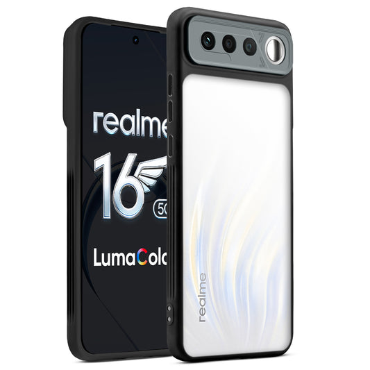 Premium Frosted Back Cover with Textured Camera Design & Metal-Look Buttons for Realme 16 5G