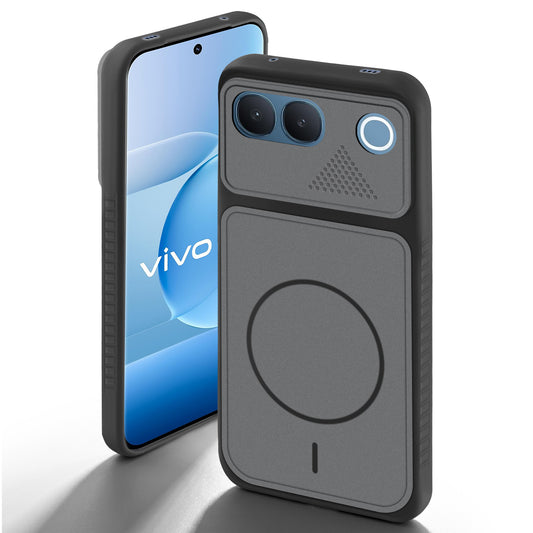 Dual Tone Silicone Grip Back Cover with Camera Protection for Vivo S2 5G