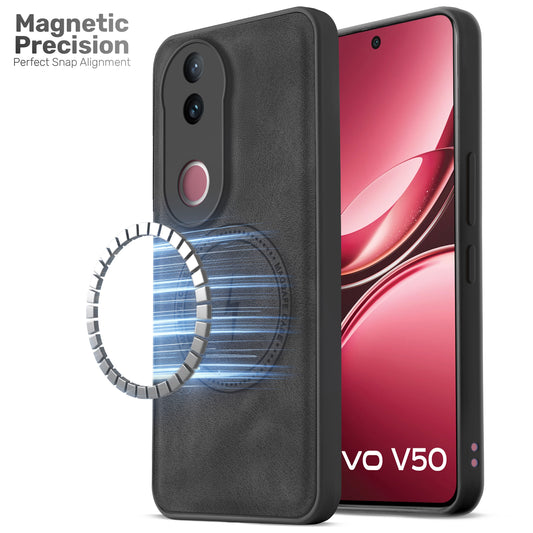 Refined PU Leather Case for Vivo V50 5G